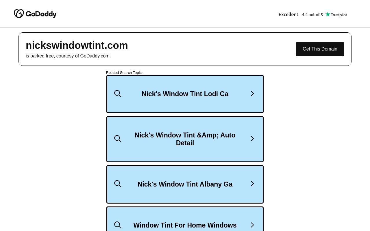 Homepage of Nu Tint's website