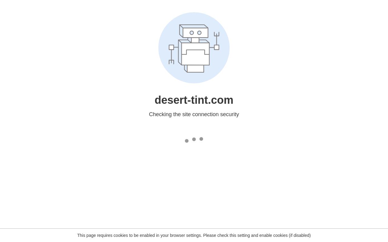 Homepage of Desert Tint's website