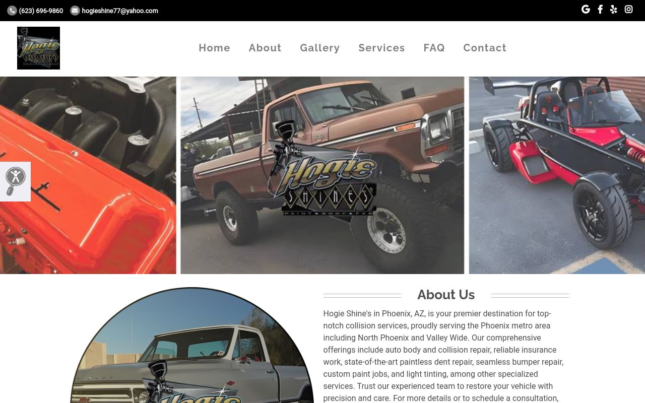 Homepage of Hogie Shine's's website