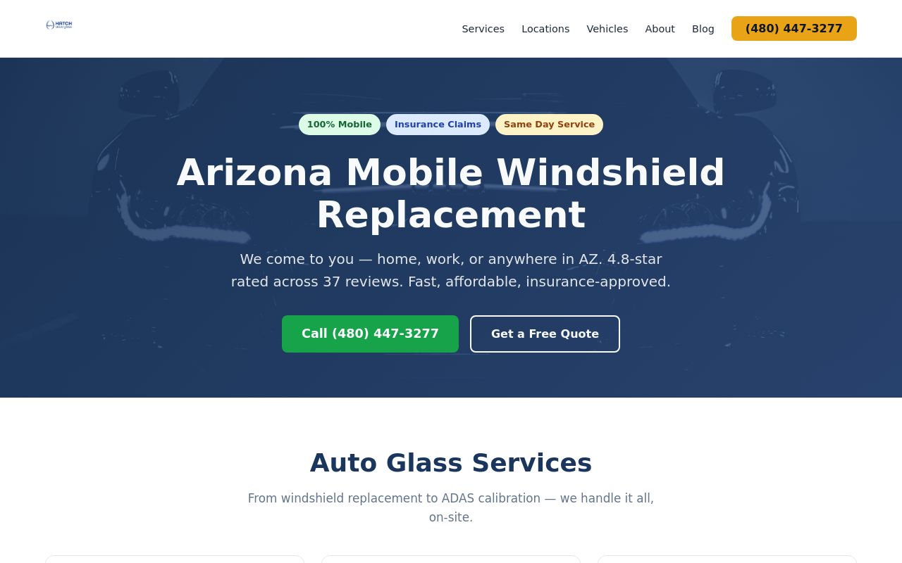 Homepage of Mobile Windshield Replacement N Auto Glass Repair's website