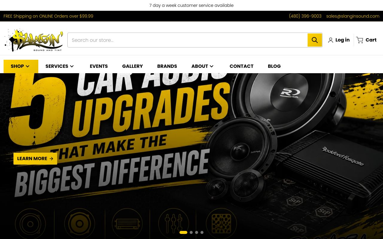 Homepage of Slangin Sound and Tint's website