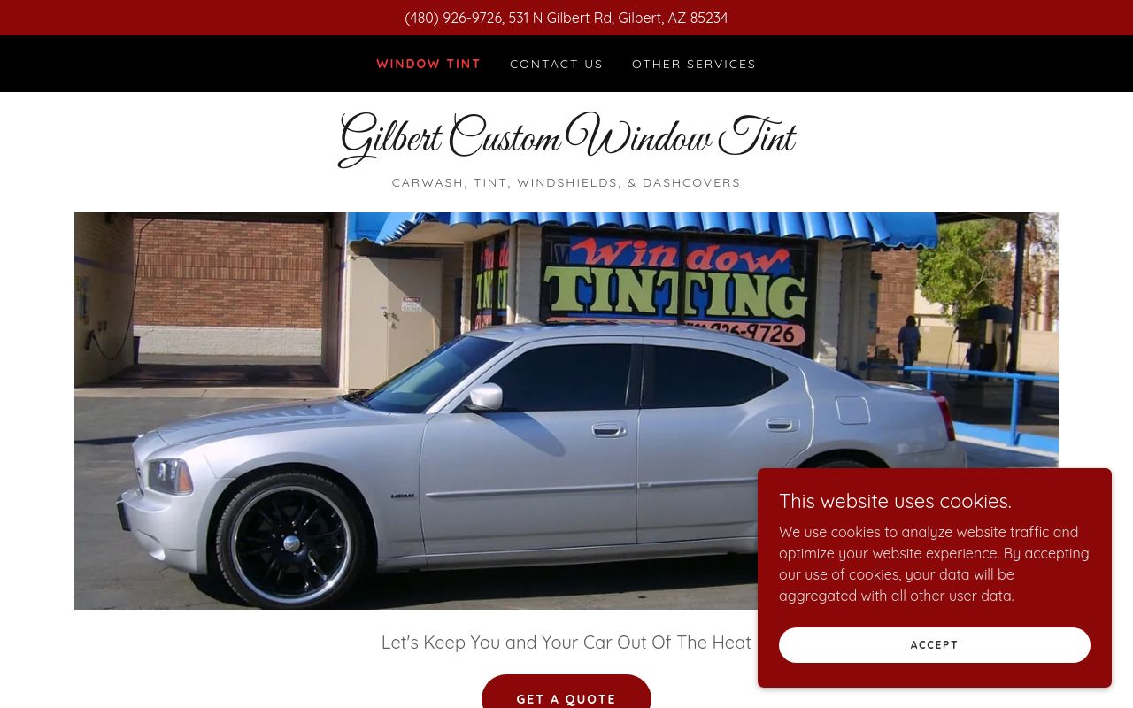 Homepage of Gilbert Custom Detail & Window's website