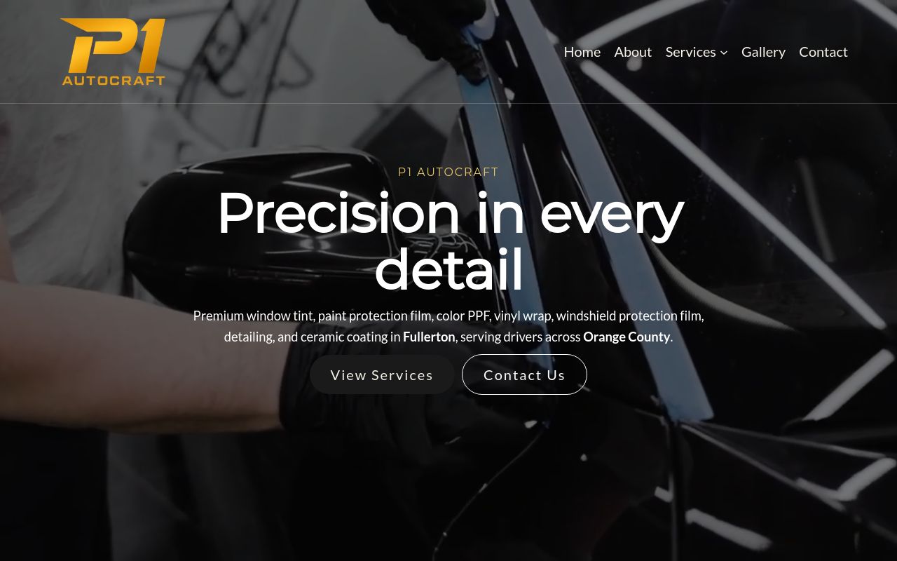 Homepage of Advance Auto Engineering's website