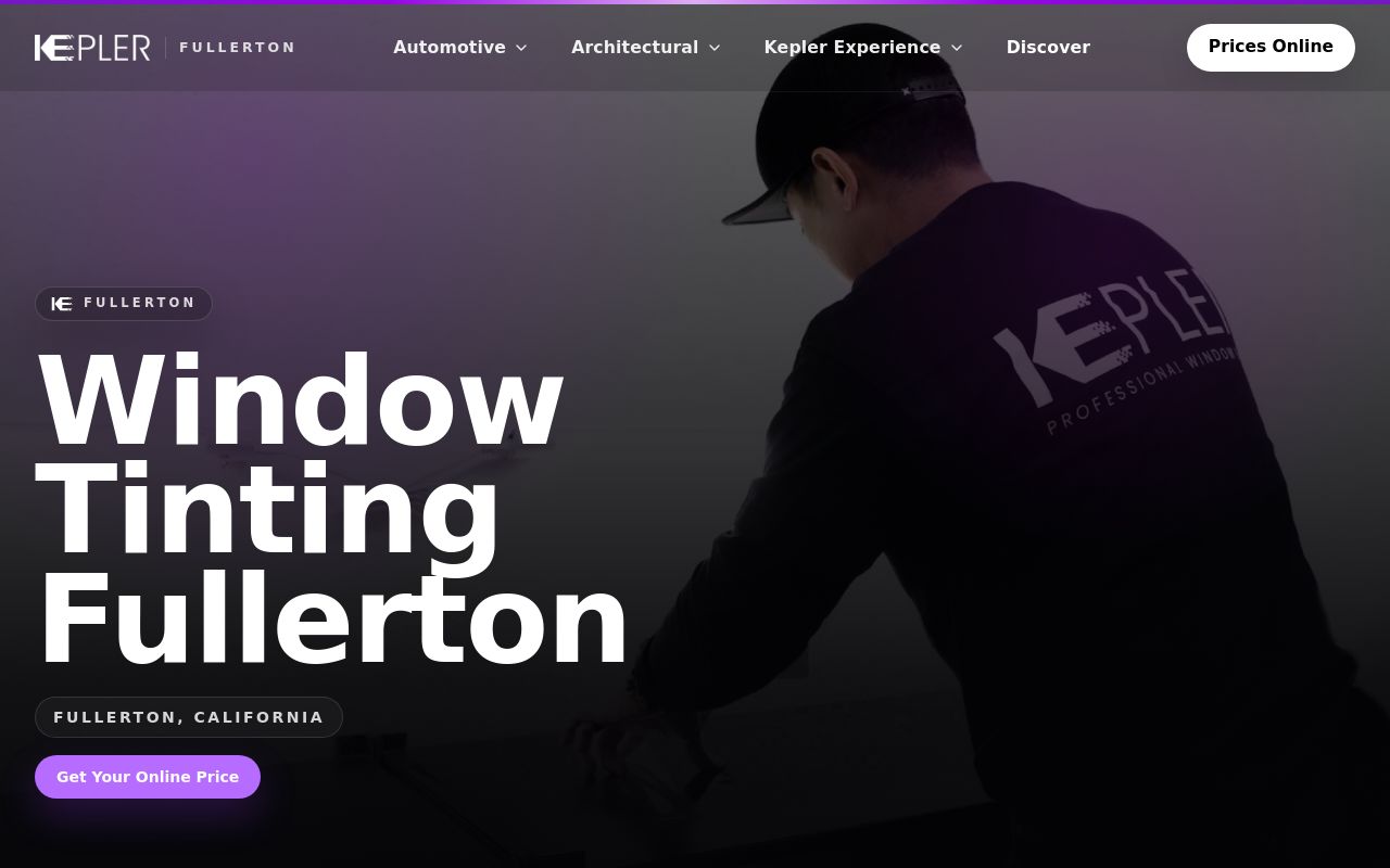 Homepage of Kepler Dealer Fullerton's website