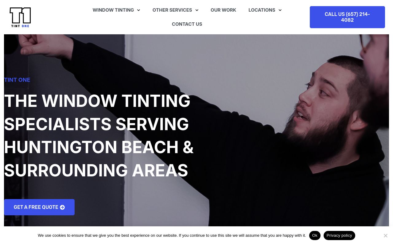 Homepage of Tint One - Car Window Tinting Service's website