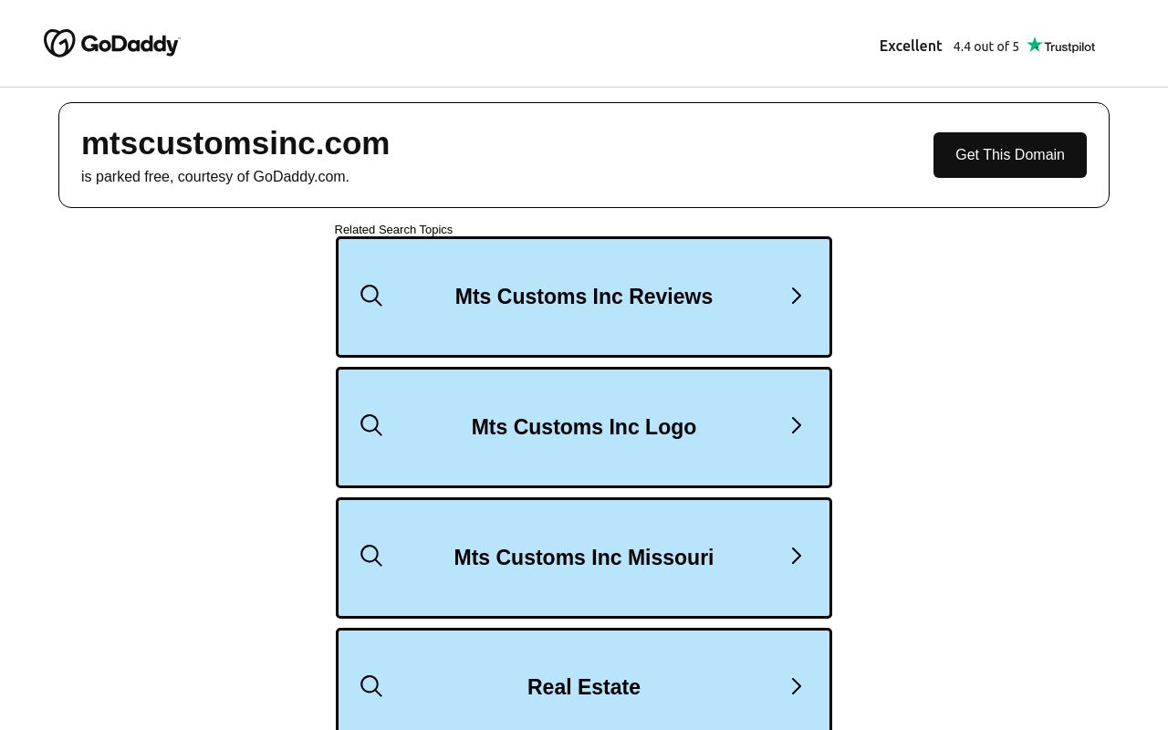 Homepage of MTS CUSTOMS INC's website