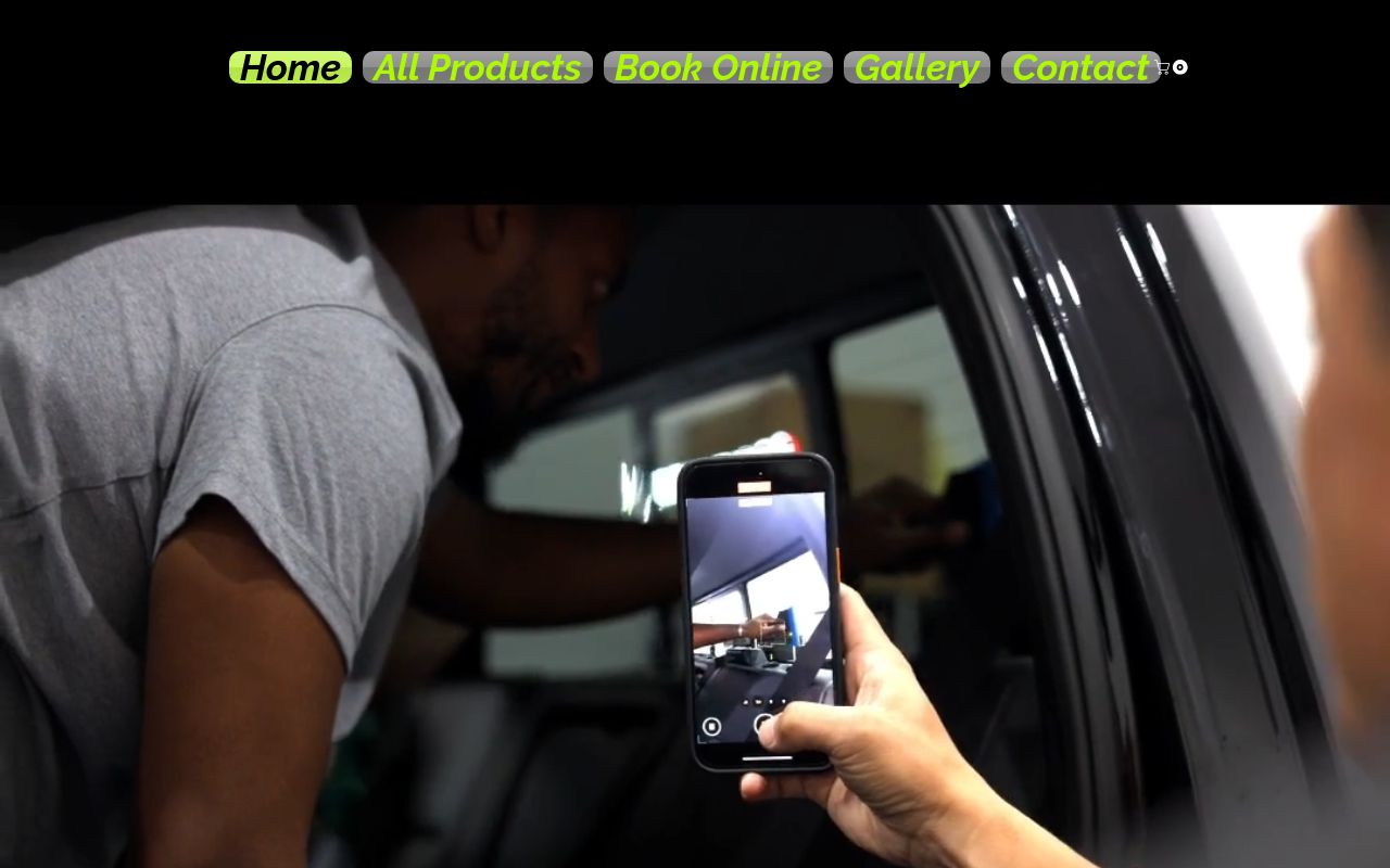 Homepage of Tints By Shawn | Mobile Window Tint's website