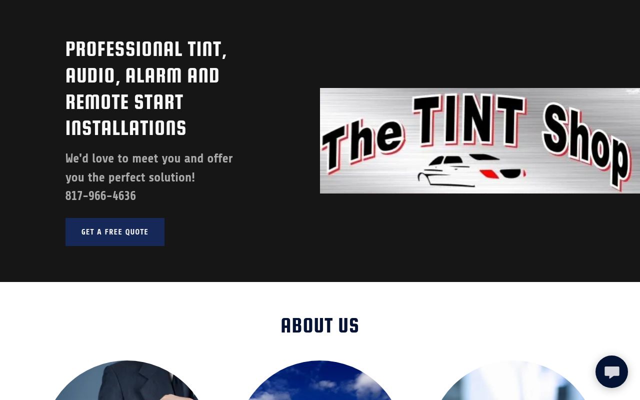 Homepage of The TINT Shop...Alarms And Car Audio's website