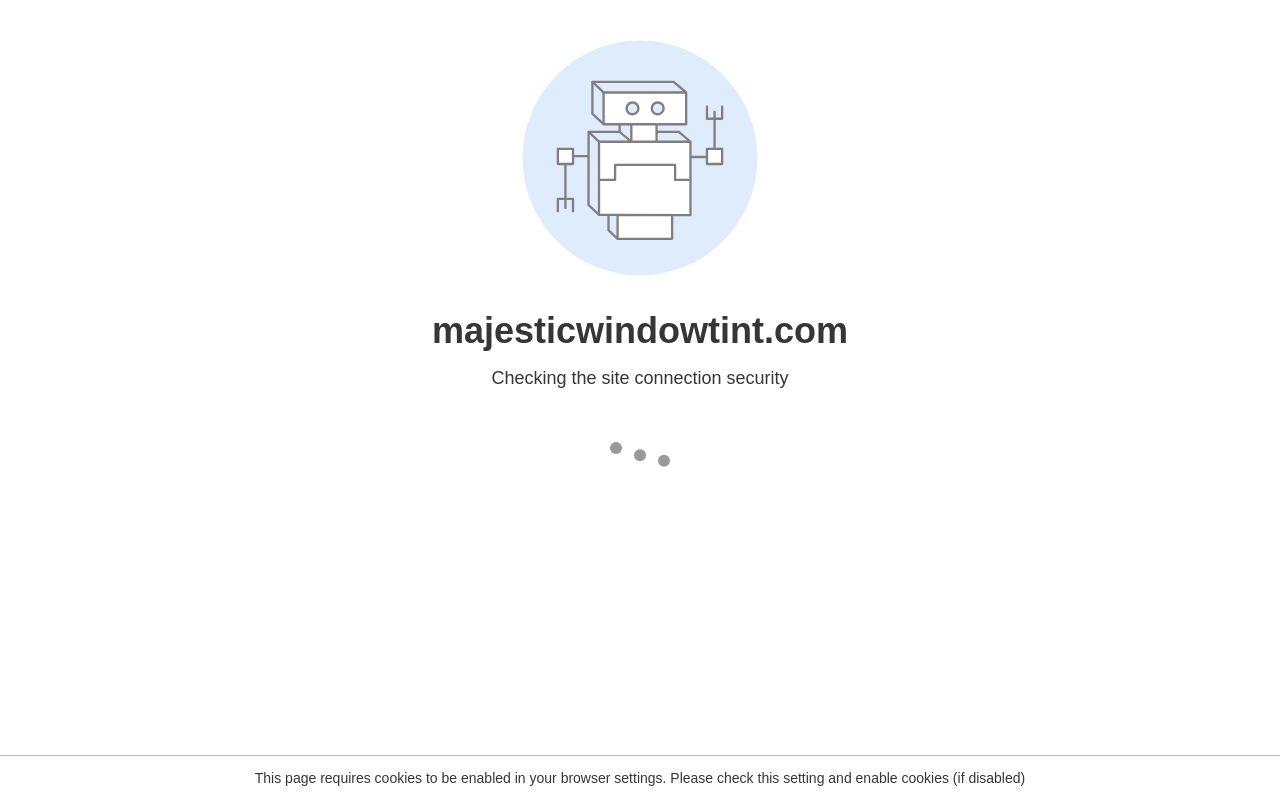Homepage of Majestic Window Tinting Home Window Tinting & Commercial Tinting's website