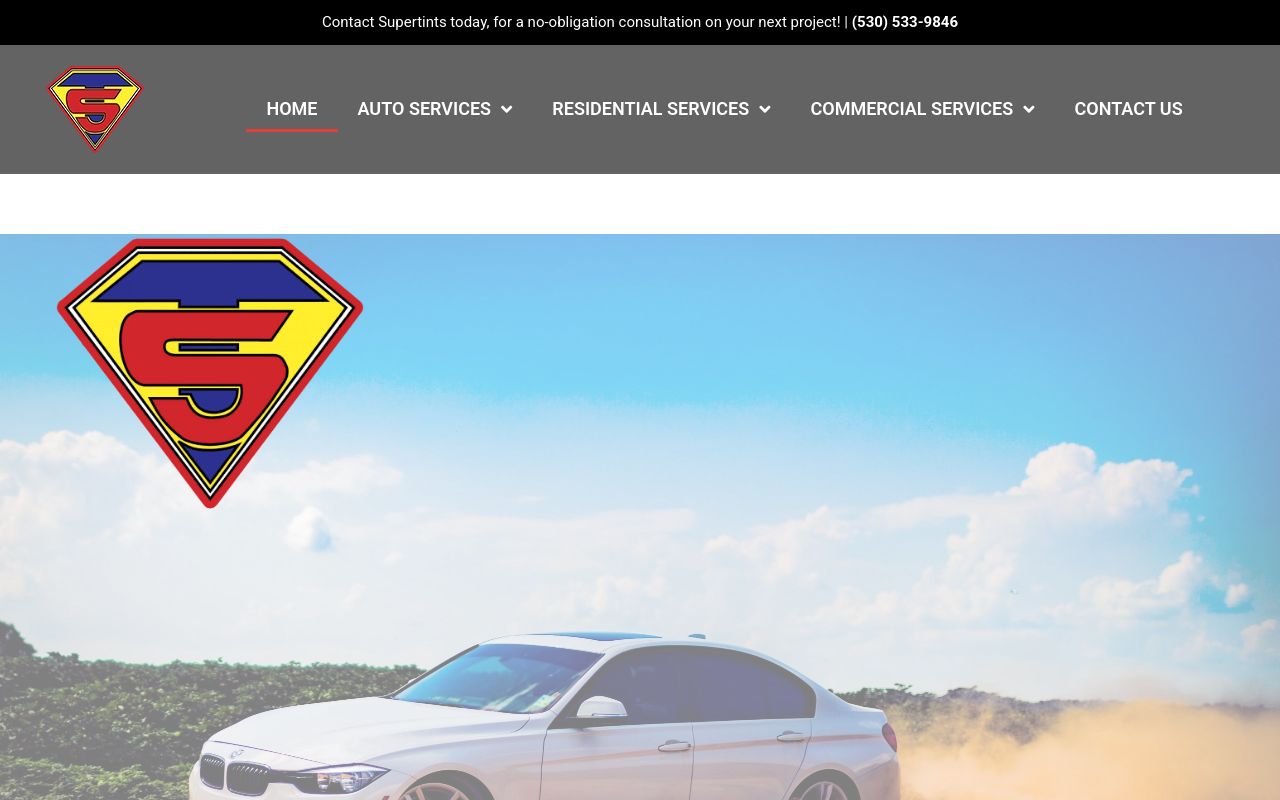 Homepage of Supertints's website