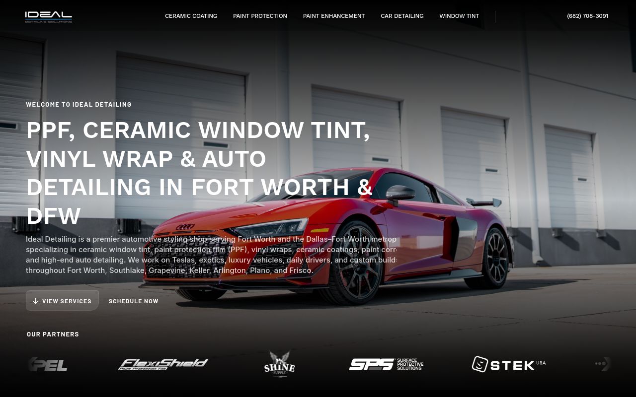Homepage of Ideal Detailing Solutions's website