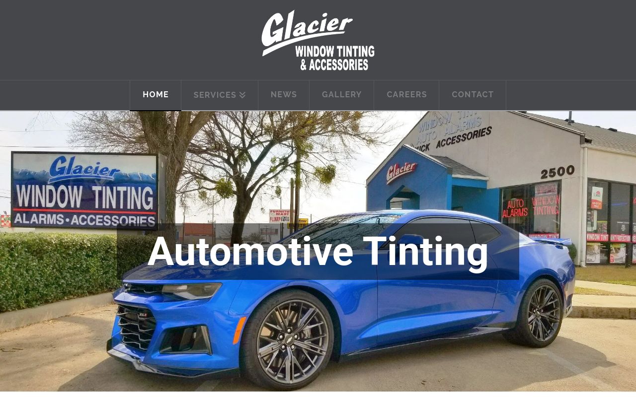 Homepage of Glacier Window Tinting's website