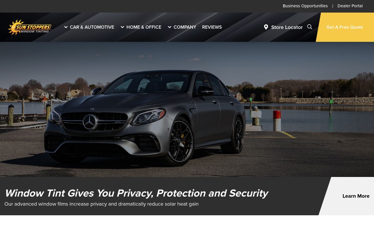 Homepage of Sun Stoppers Keller Window Tinting | Paint Protection Film (PPF) | Ceramic Coating | Home and Office's website