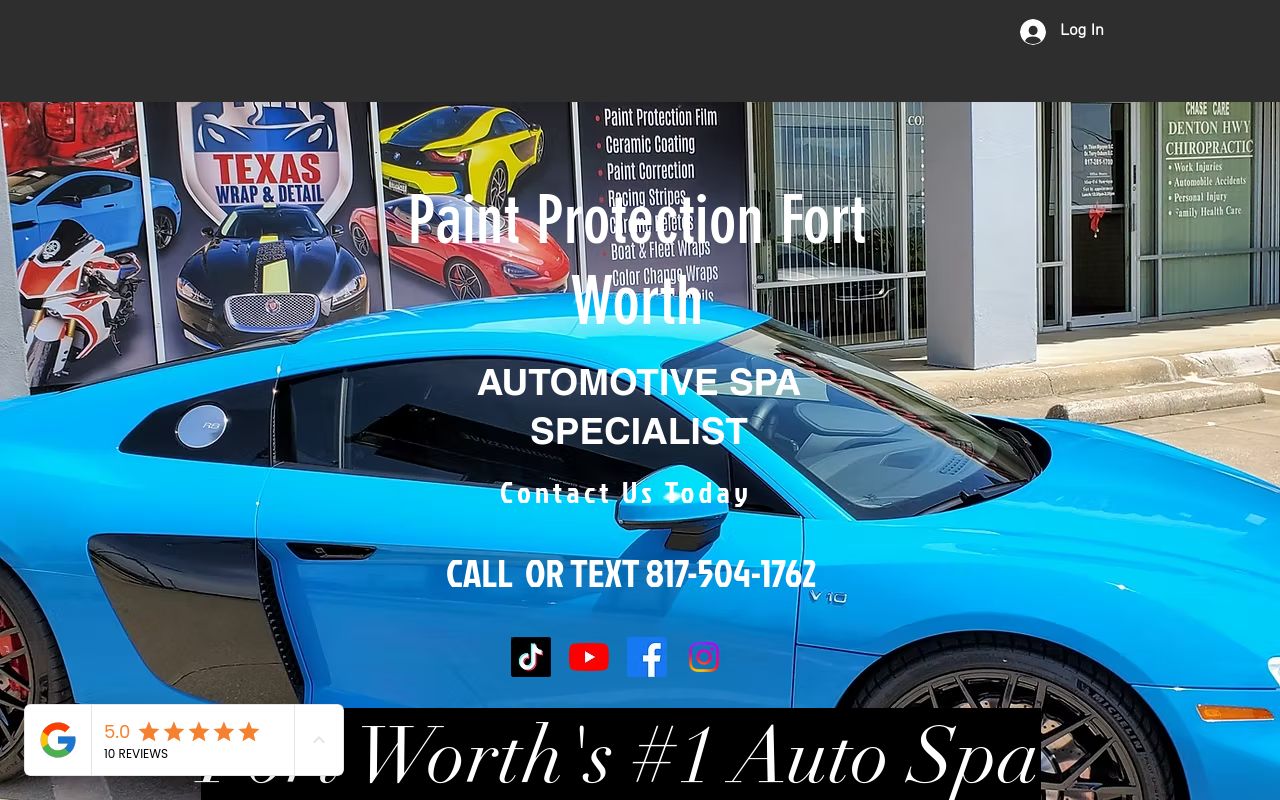 Homepage of Texas Wrap and Detail | Paint Protection | Ceramic Coating's website
