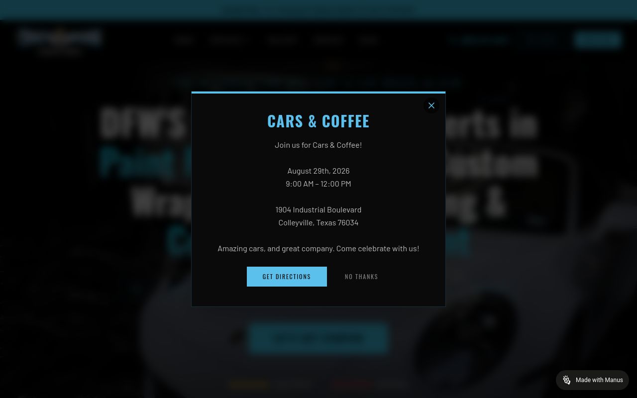 Homepage of Crazy House Auto Spa's website
