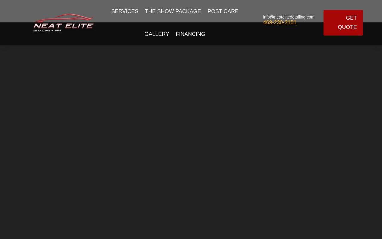 Homepage of Neat Elite Detailing - Arlington Ceramic Coatings's website