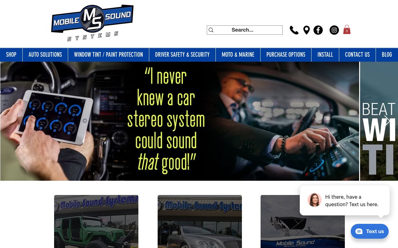 Homepage of Mobile Sound Systems's website