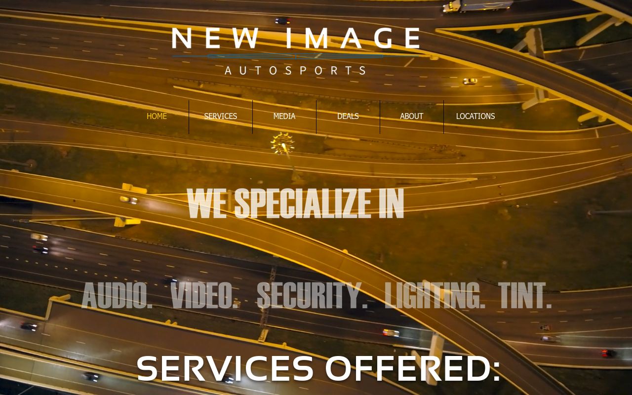 Homepage of New Image Autosports's website