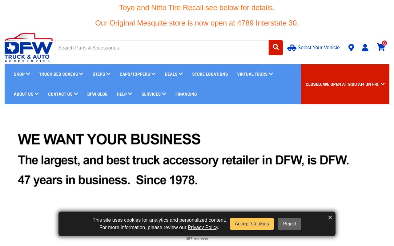 Homepage of DFW Camper Corral DBA DFW Truck and Auto Accessories's website