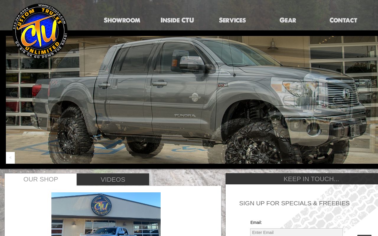 Homepage of Custom Trucks Unlimited - Grapevine, TX's website