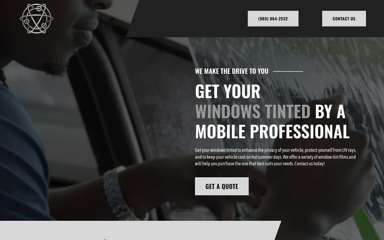 Homepage of Serene Window Tint - North Dallas's website