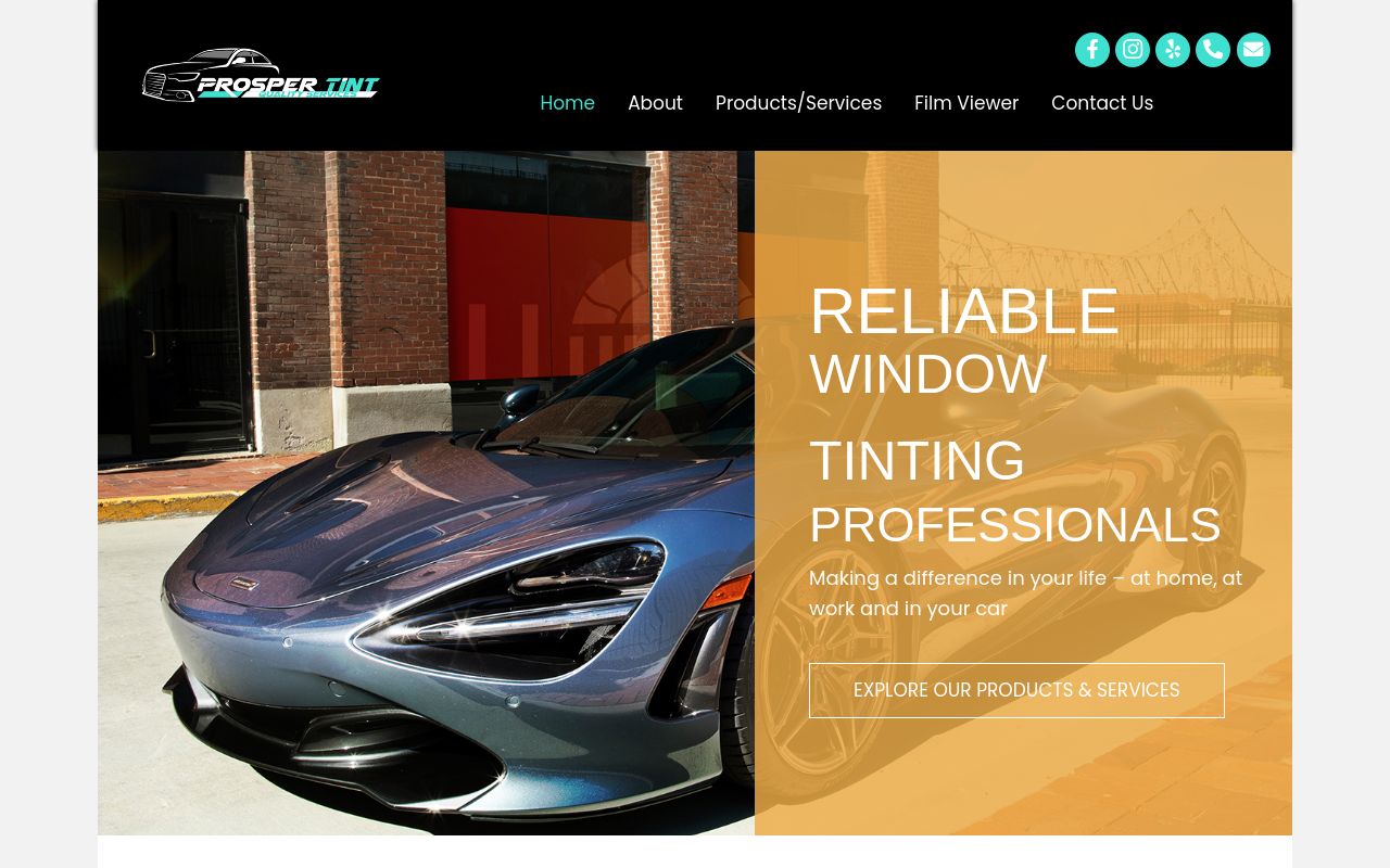 Homepage of Prosper Tint's website