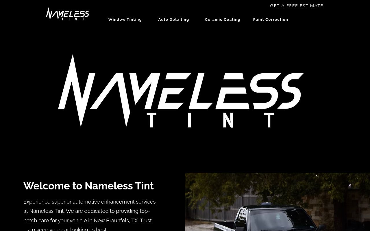 Homepage of Nameless Tint's website