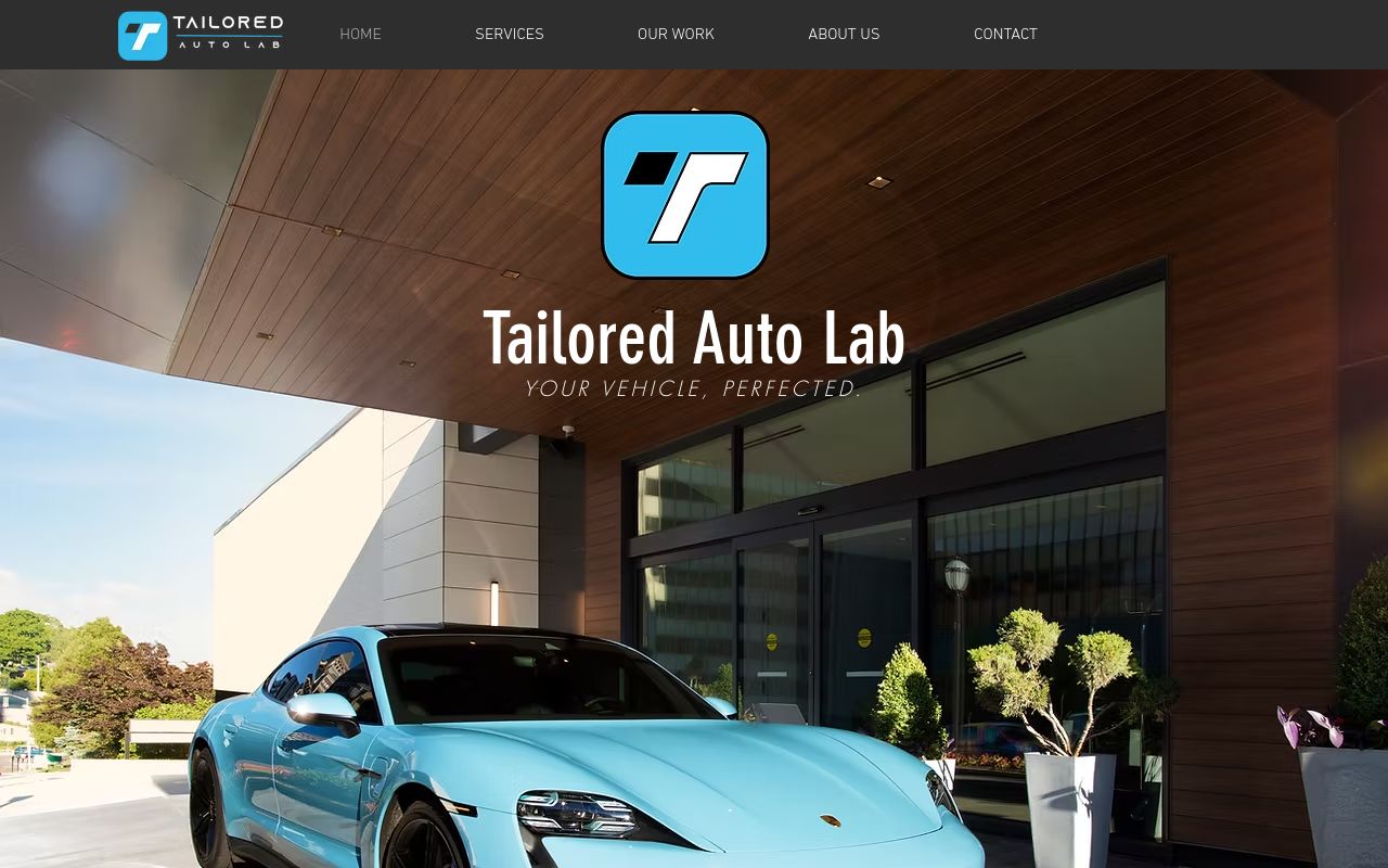 Homepage of Tailored Auto Lab's website