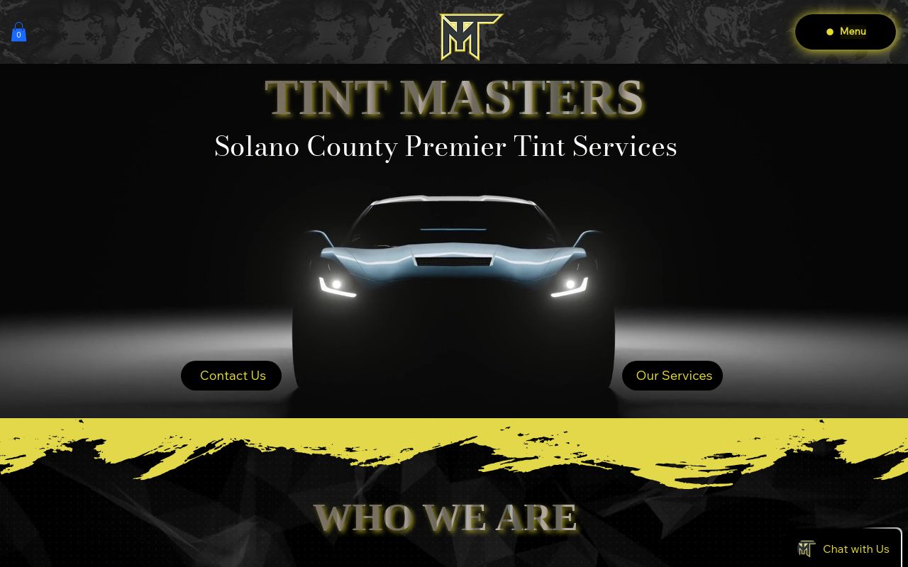 Homepage of Vacaville Tint Masters's website