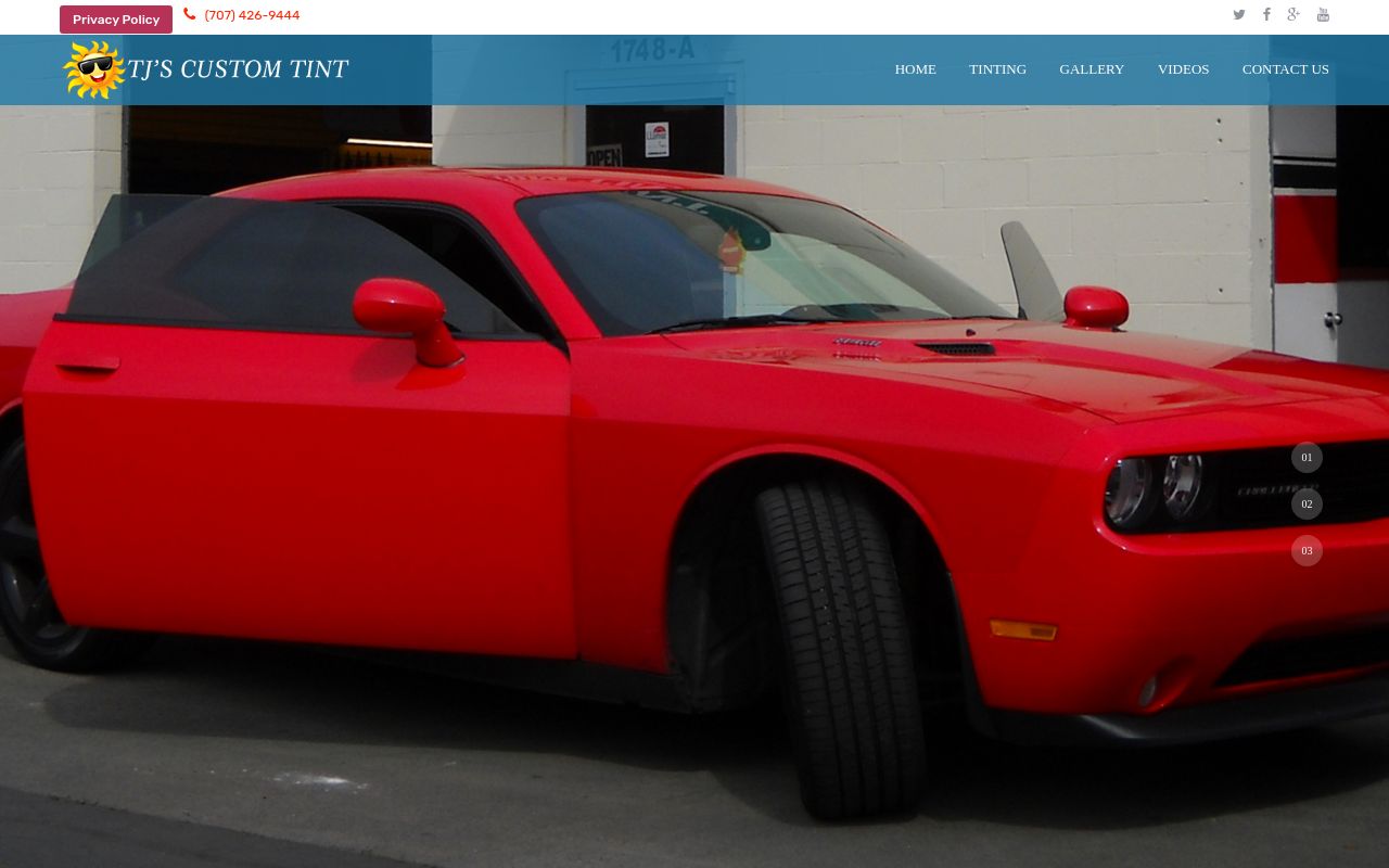 Homepage of Tj’s Custom Tint and Alarms - Fairfie's website