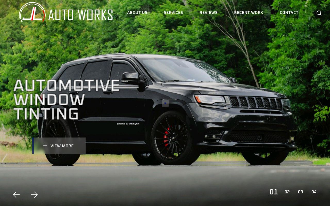 Homepage of JL Autoworks, Inc's website