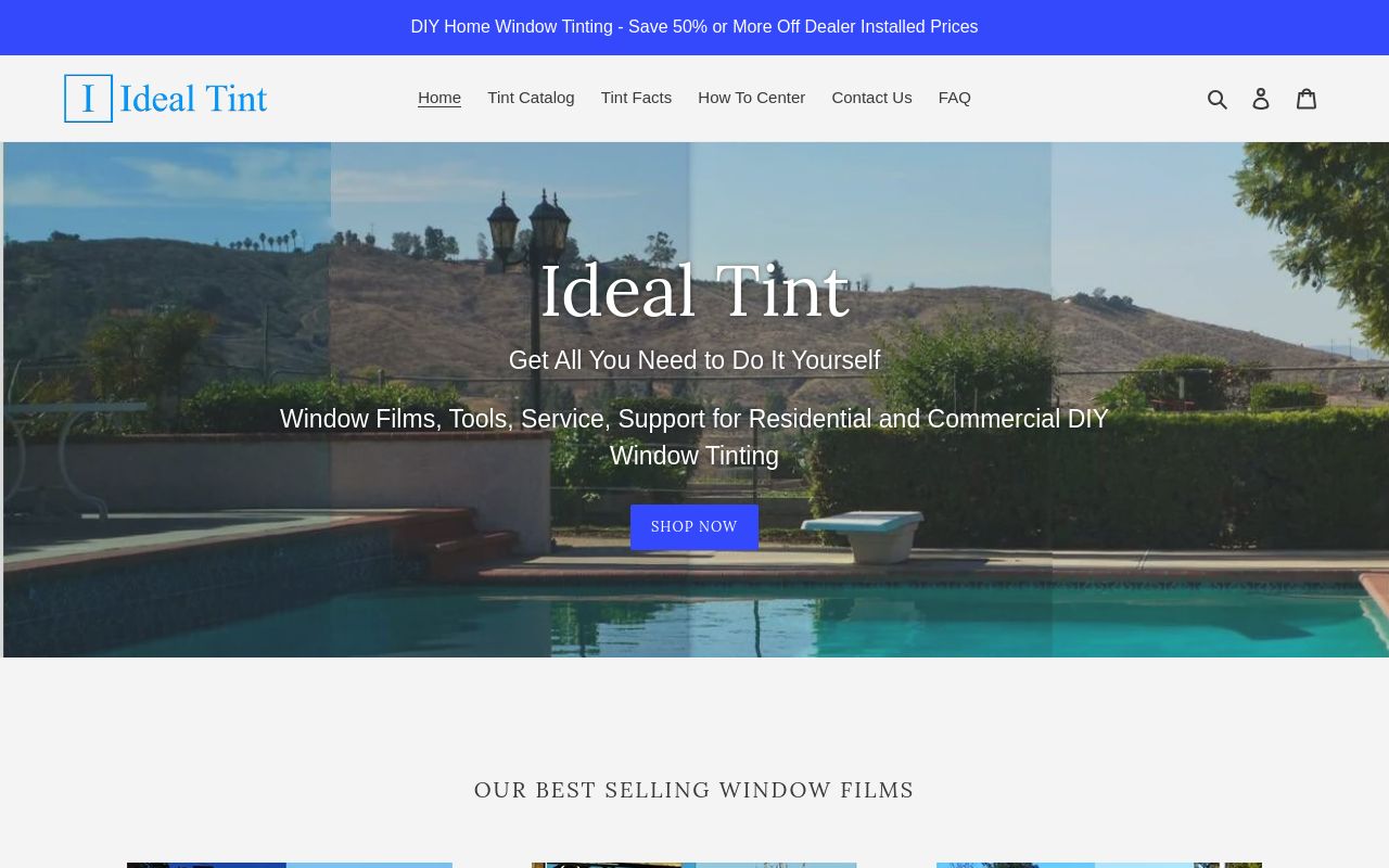 Homepage of Wise Windows Tinting and Blinds's website