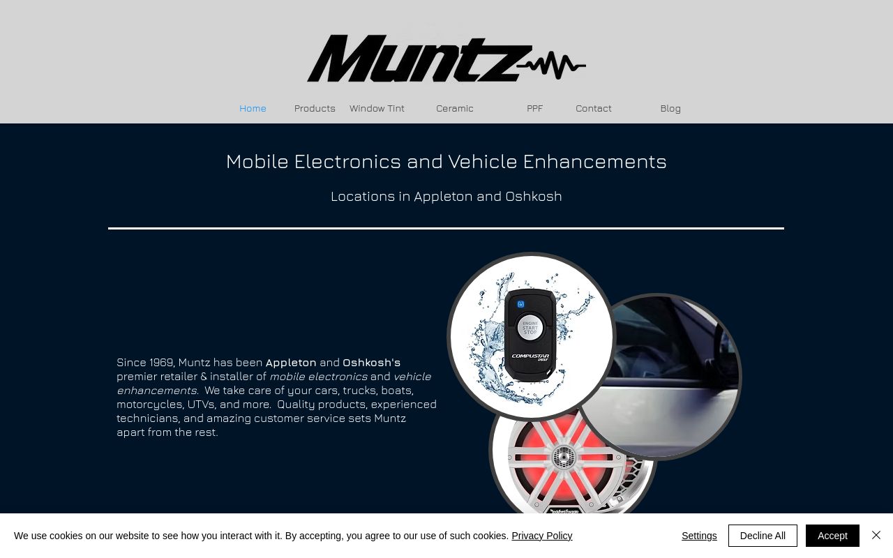 Homepage of Muntz Audio-Video's website