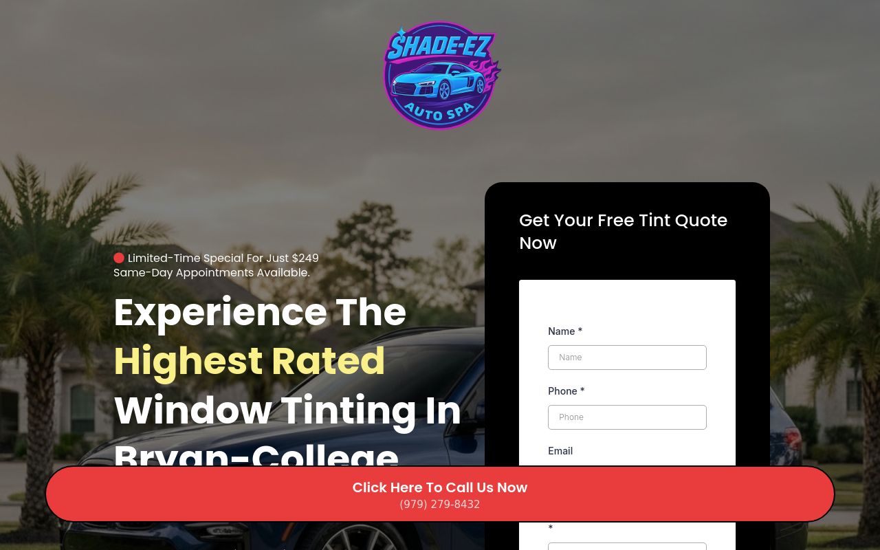 Homepage of Shade-Ez's website