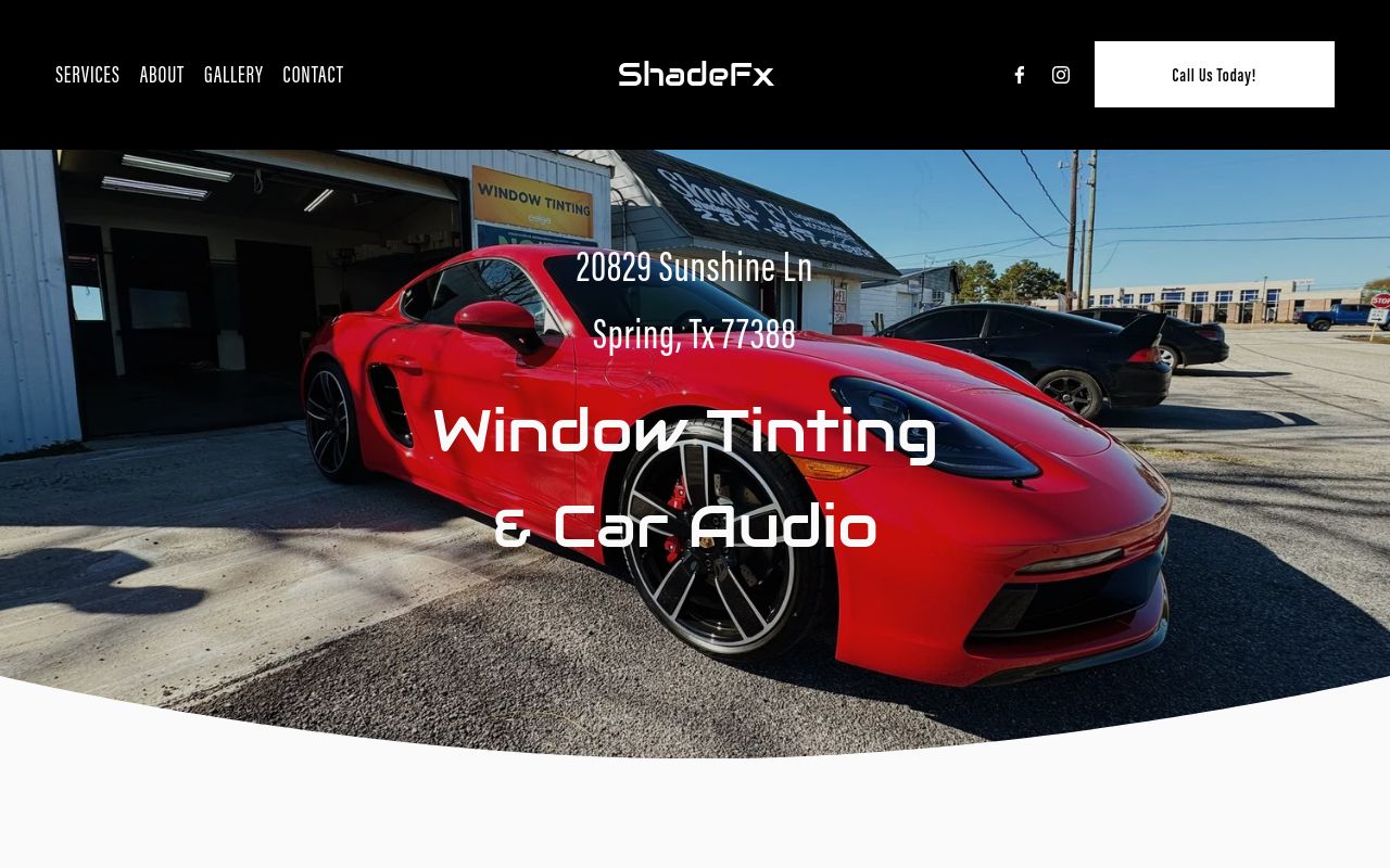 Homepage of ShadeFX's website