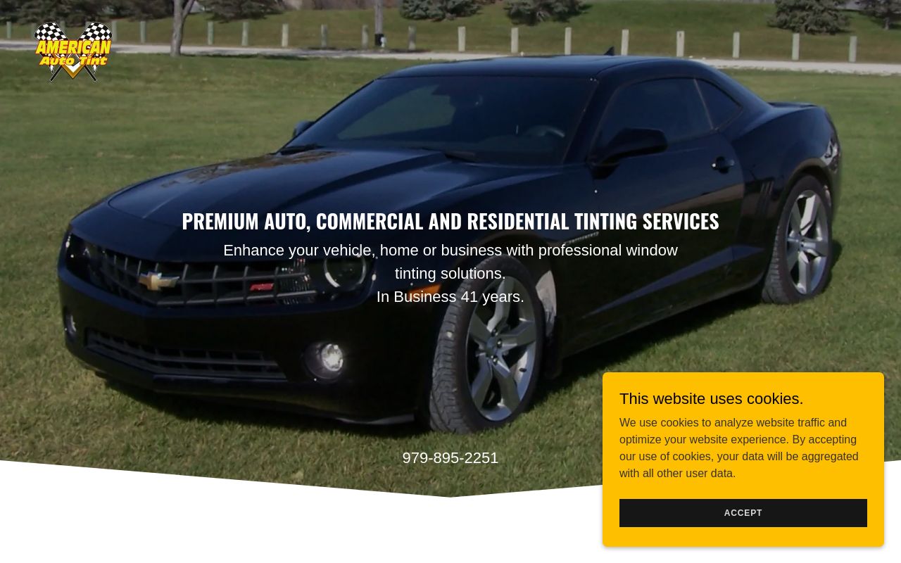 Homepage of American Auto Tint's website