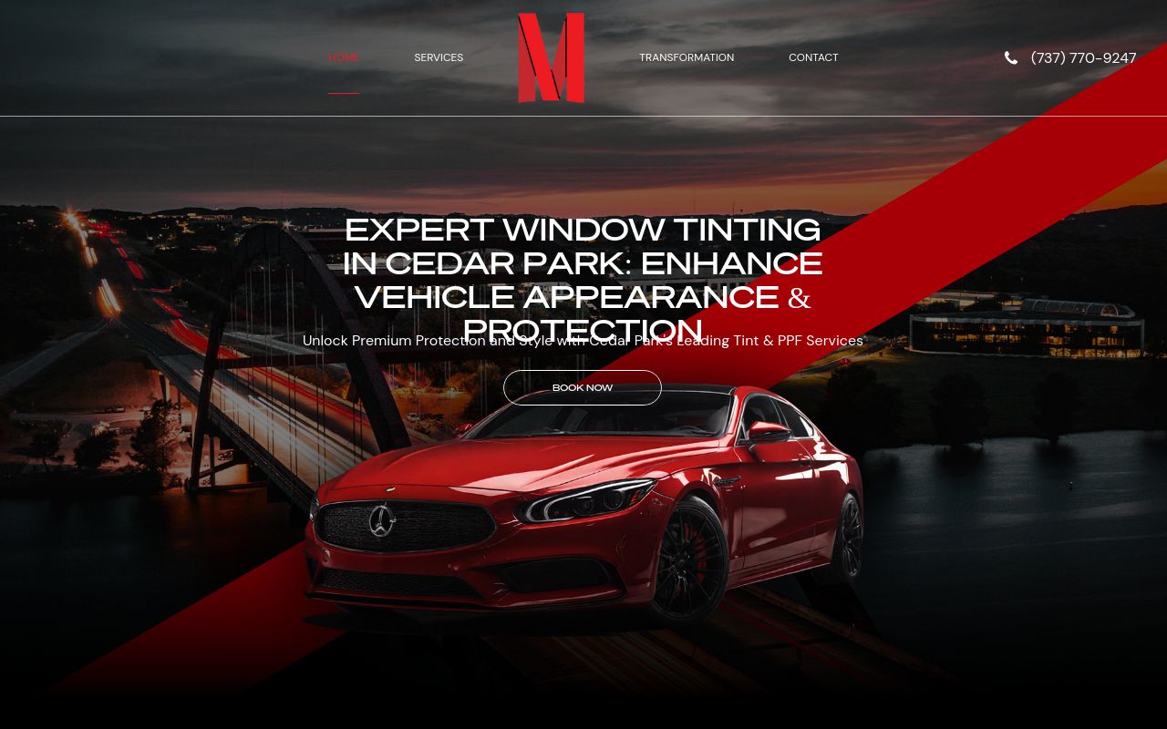 Homepage of Auto Film Masters's website