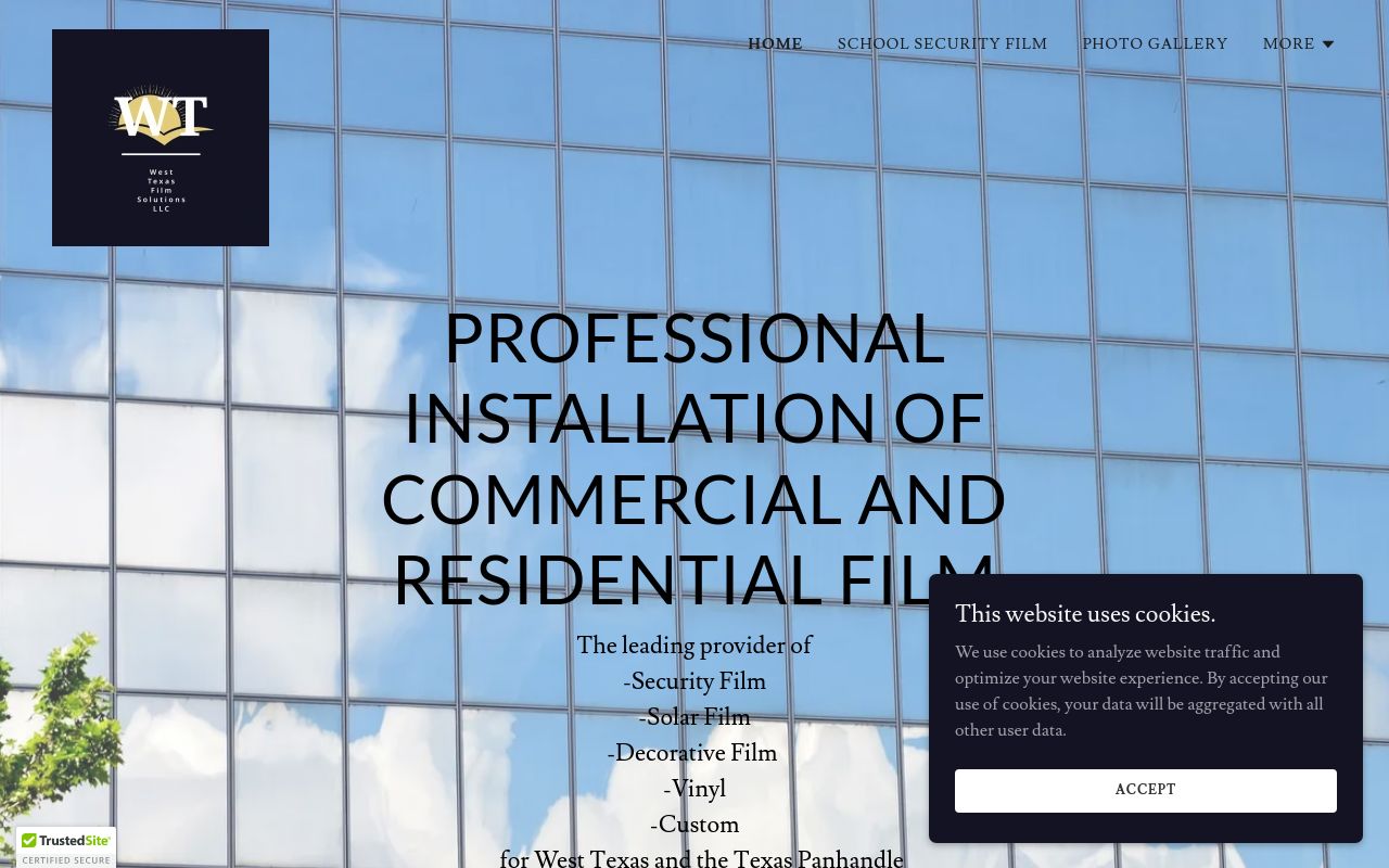 Homepage of WT Film Solutions's website