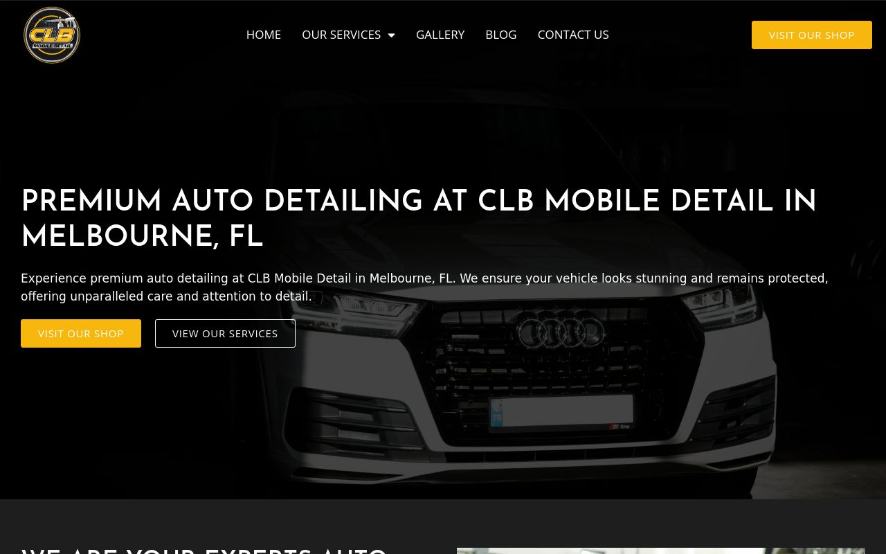 Homepage of CLB Mobile Detail LLC's website