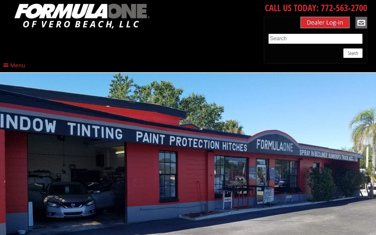 Homepage of Formula One of Vero Beach's website