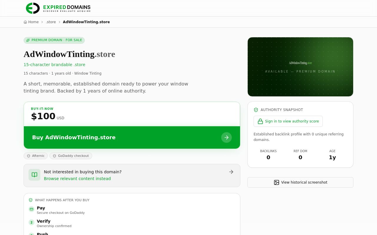Homepage of AD Window Tinting's website