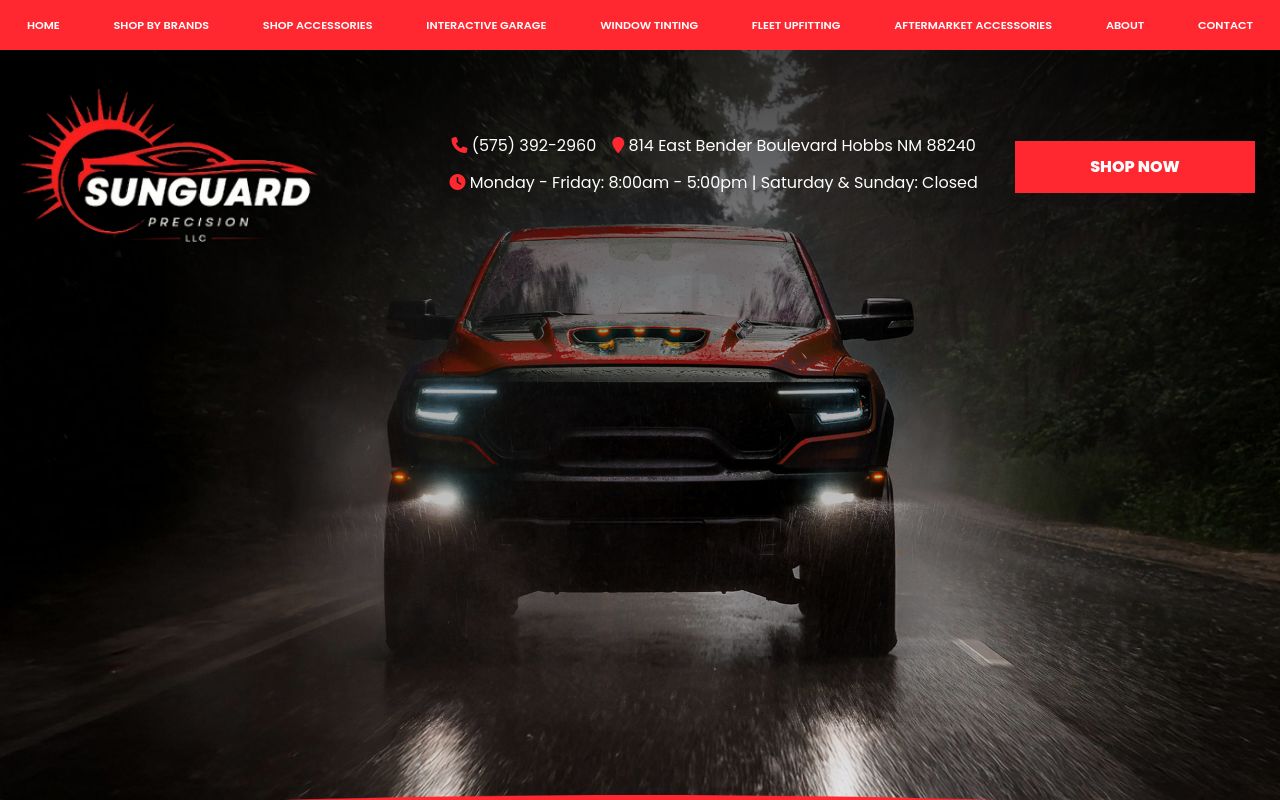 Homepage of sunguard's website