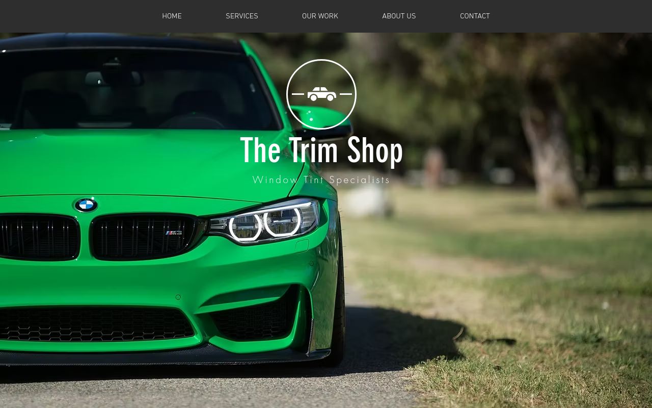 Homepage of The Trim Shop's website