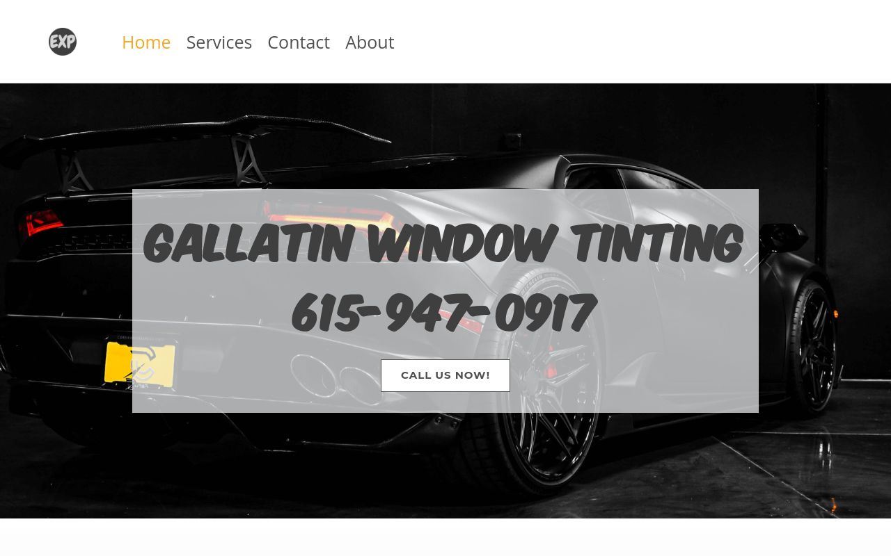 Homepage of Exp Customs (Window Tinting)'s website