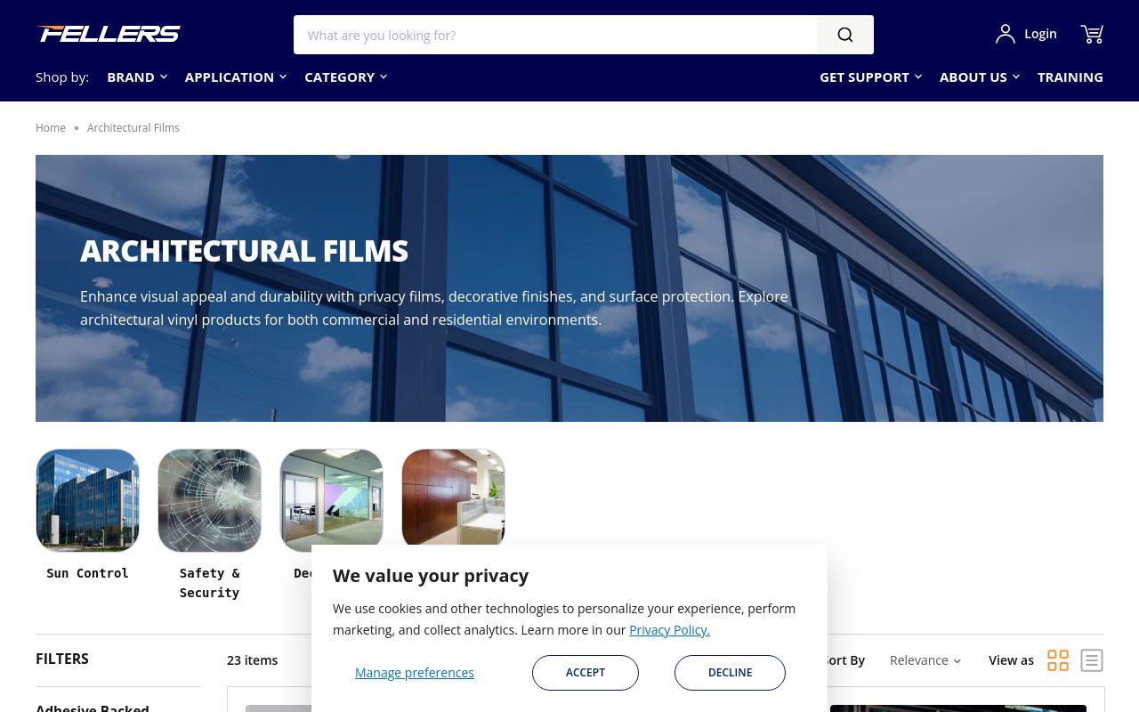 Homepage of Designer Films's website