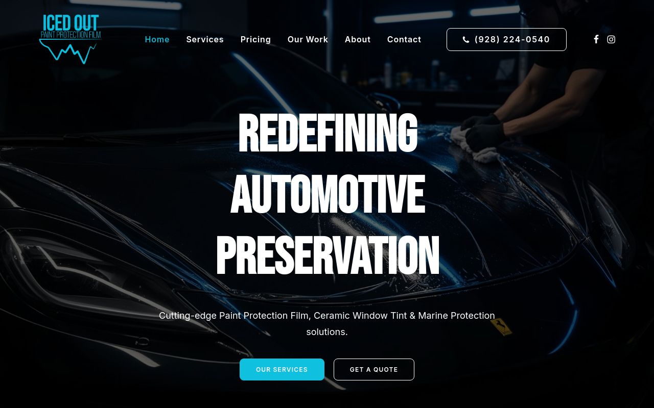 Homepage of Infinite Customization Experts's website