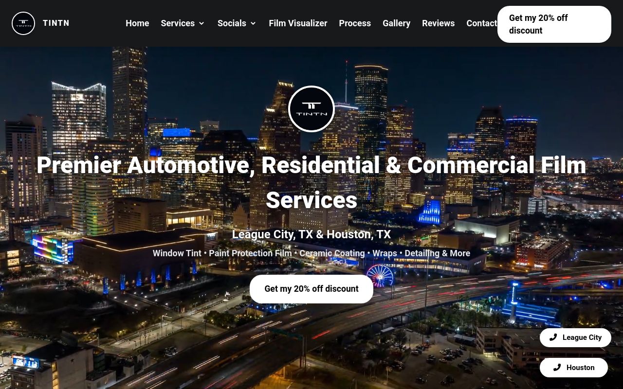 Homepage of TINTN's website