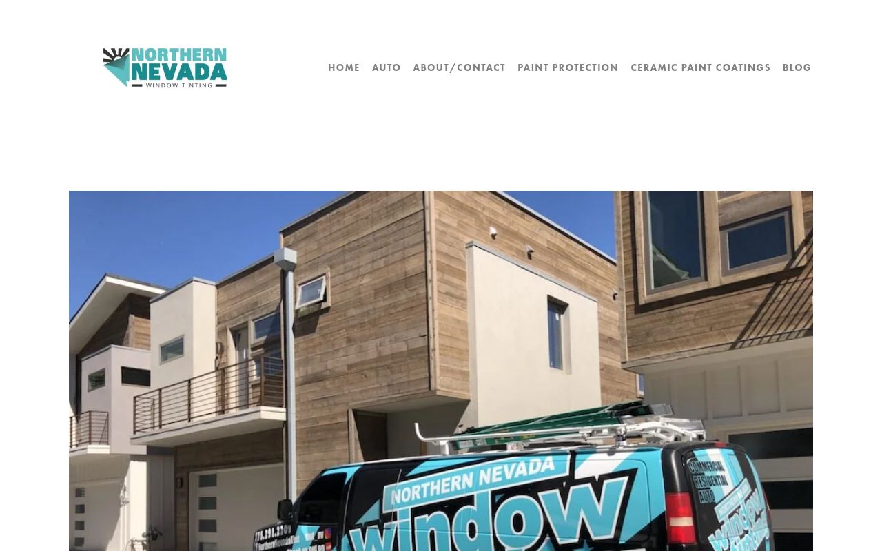 Homepage of Northern Nevada Window Tinting's website