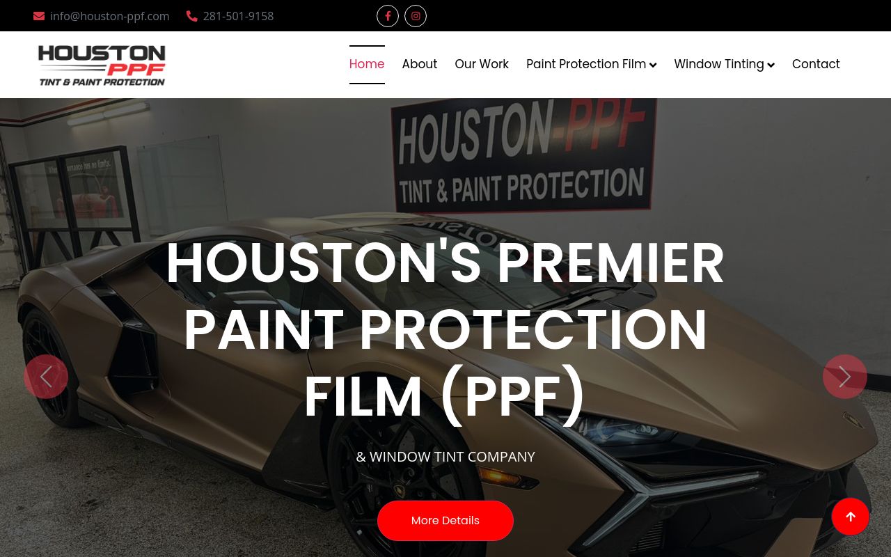 Homepage of Houston PPF's website