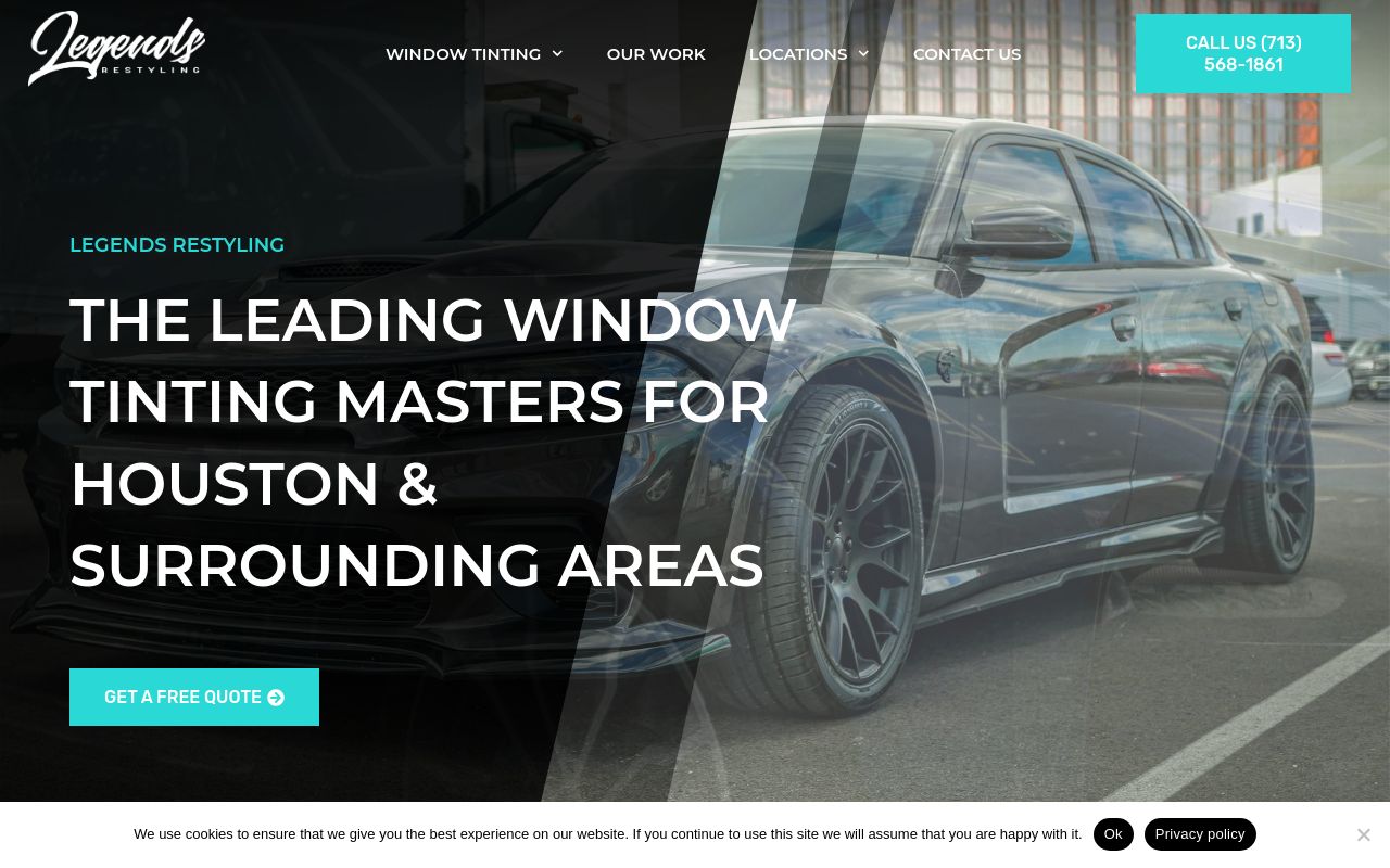 Homepage of Legends Restyling's website